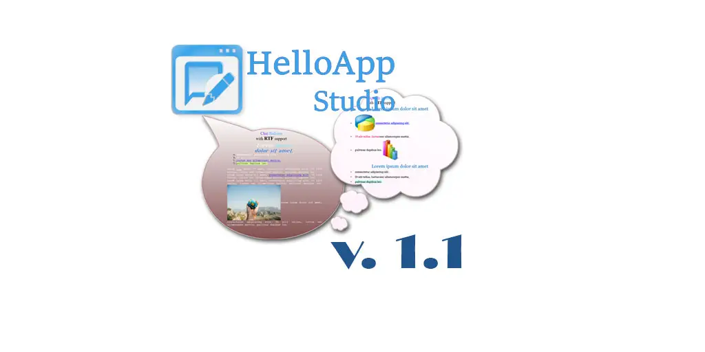 HelloApp Studio version 1.1 released